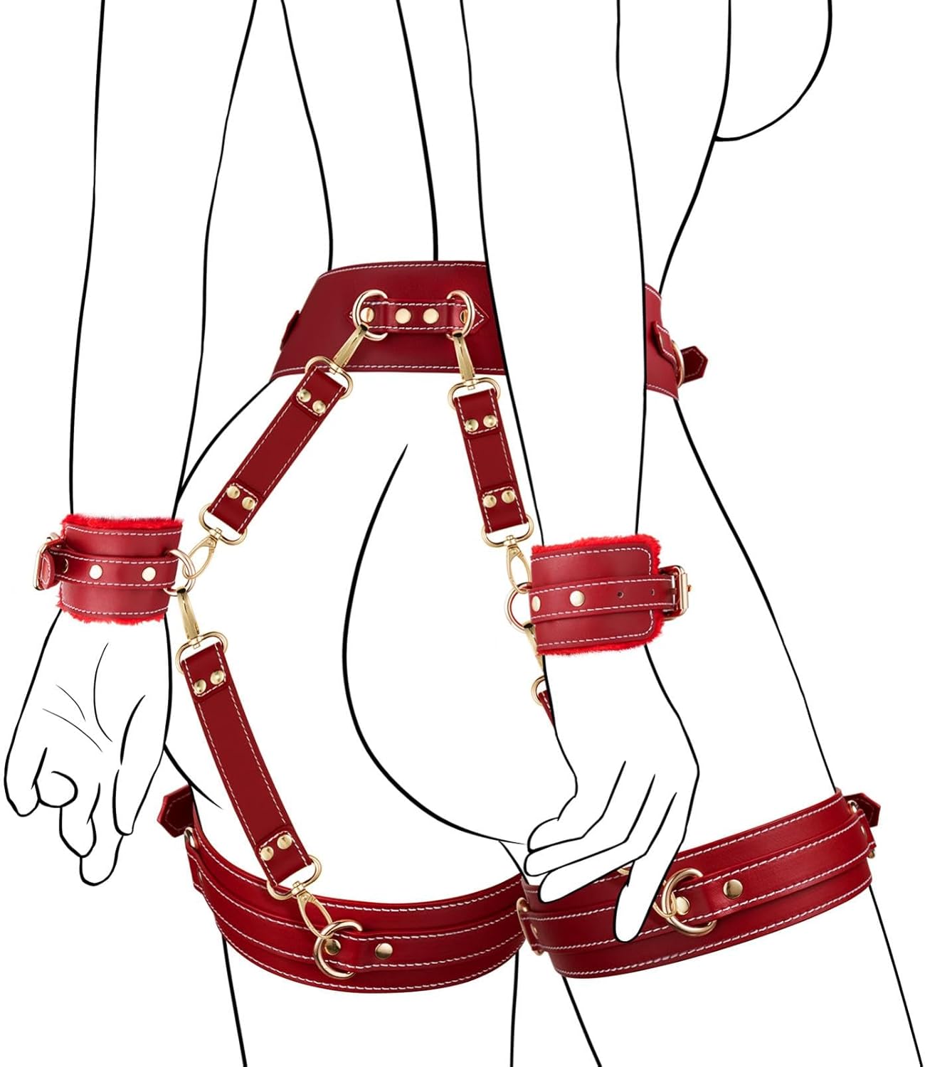 FancyStar™ Leather Bondage 9PCS Set with Belts and Cuffs