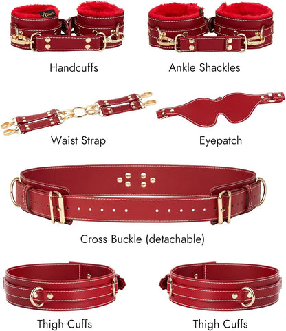 FancyStar™ Leather Bondage 9PCS Set with Belts and Cuffs