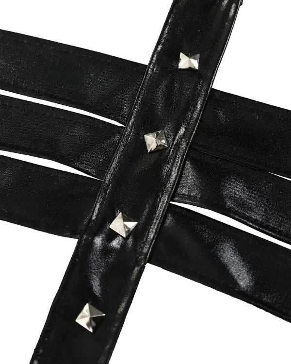 HARNY Leather String Bodysuit