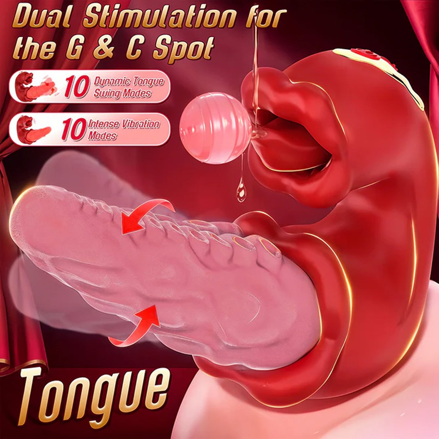 CENPHALA 2-in-1 Octopus Tongue-Tease Vibrator – 10 Vibration Modes