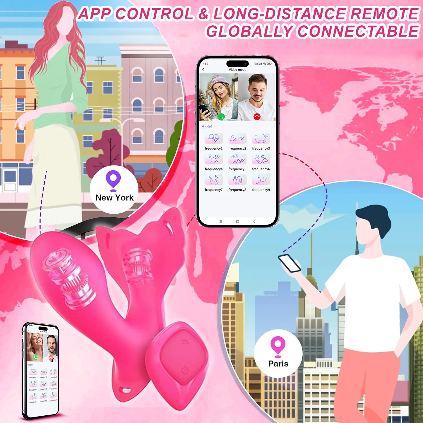 Suptruck™ PleasurePlay Wearable Vibrator X9 📱 Pulse Panty Global Control & 9 Modes