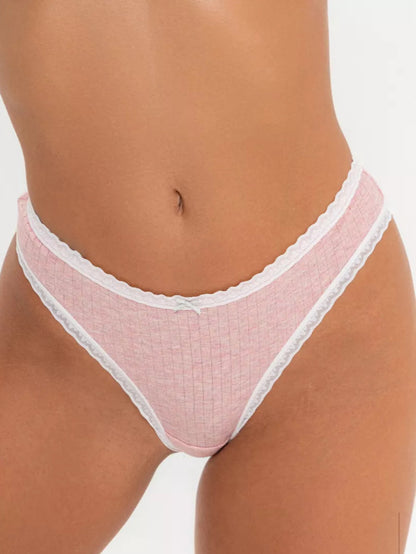 FancyStar™ Lace Border Thong Panties HEMSMTH010