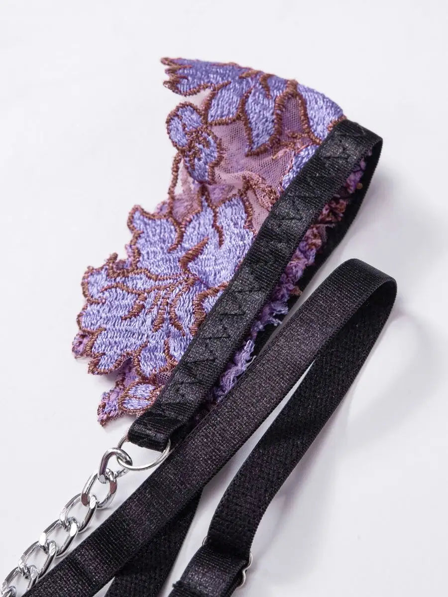 FancyStar™ Purple Lavender Sheer Lingerie Set HEMSNMH029