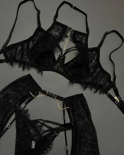FancyStar™ Widow Lace Lingerie Set