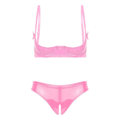 💥 SUMMER HOLIDAY 70% OFF 🔥 FancyStar™ GLOSSY Leather Underwire Set