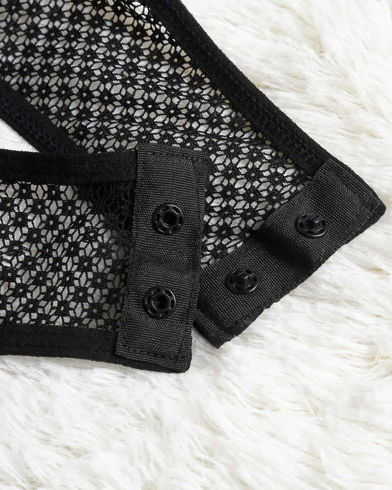 VYNTRA Snap Crotch Bodysuit and Mini Skirt