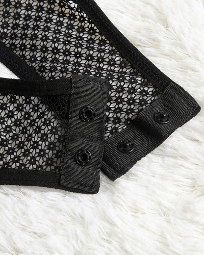 VYNTRA Snap Crotch Bodysuit and Mini Skirt