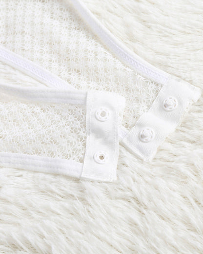 VYNTRA Snap Crotch Bodysuit and Mini Skirt