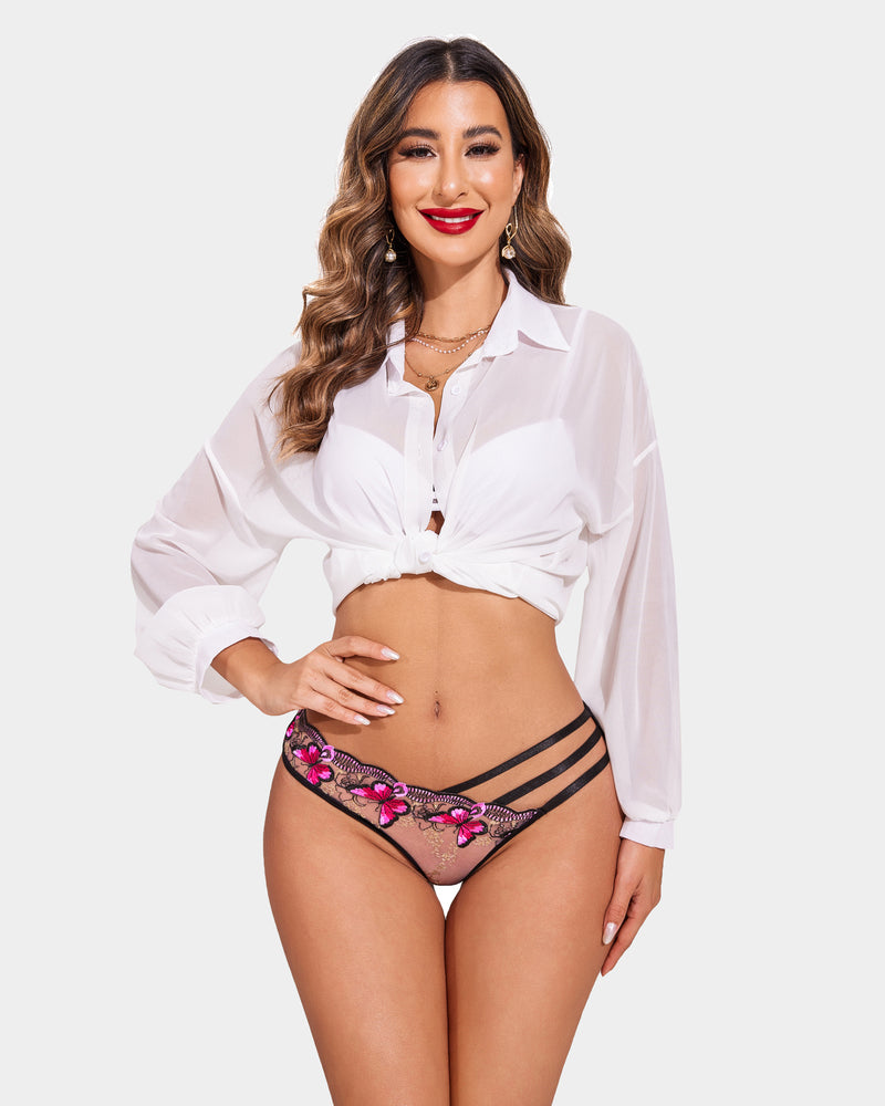 ECLIVIA Floral Mesh Panty