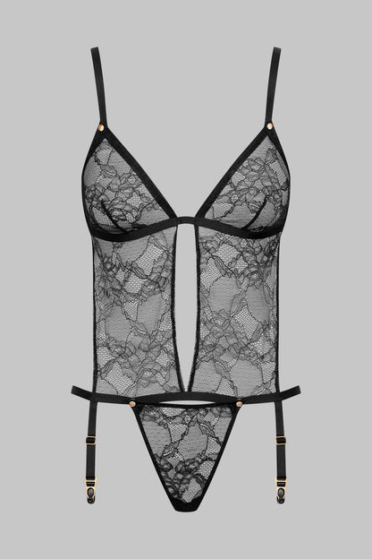Jeux Magnetic Lace Thong Bodysuit