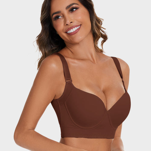 Full-Coverage Back Smoothing Bra-Brown (2 PACK)
