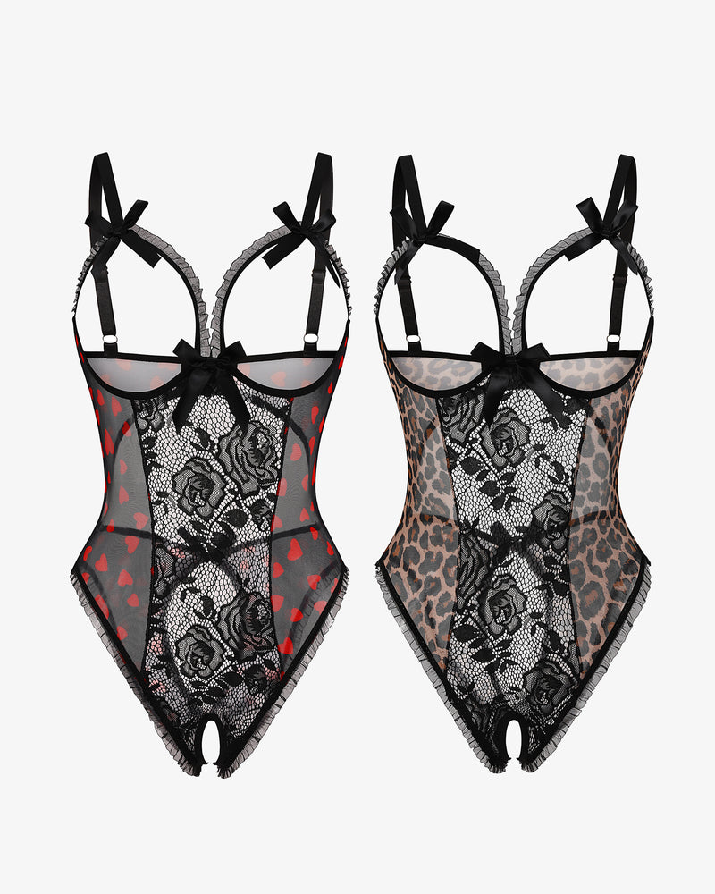 2Packs Sets Lace Mini Bodysuit