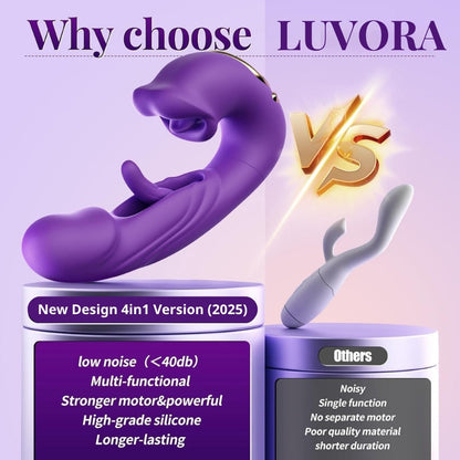 Limited Sale 70% OFF 💋 2026 Upgraded Luvora™. The Ultimate 4-in-1 Flapping & Licking Vibrator