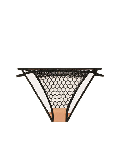 DAPHNE Sparkling Nude Lace Hipster Panties