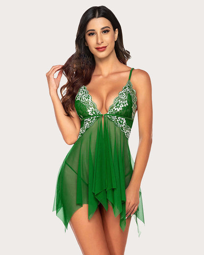 AUREYA Whisper Lace Babydoll Set