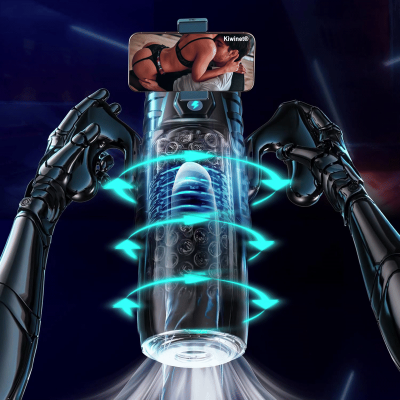 SUPTRUCK™ Magnus Male Masturbator with Handle, Phone Holder 🔥 Toy 7 Thrusting & Rotating Modes, Suction Base Stroker, Hands-Free LCD Display