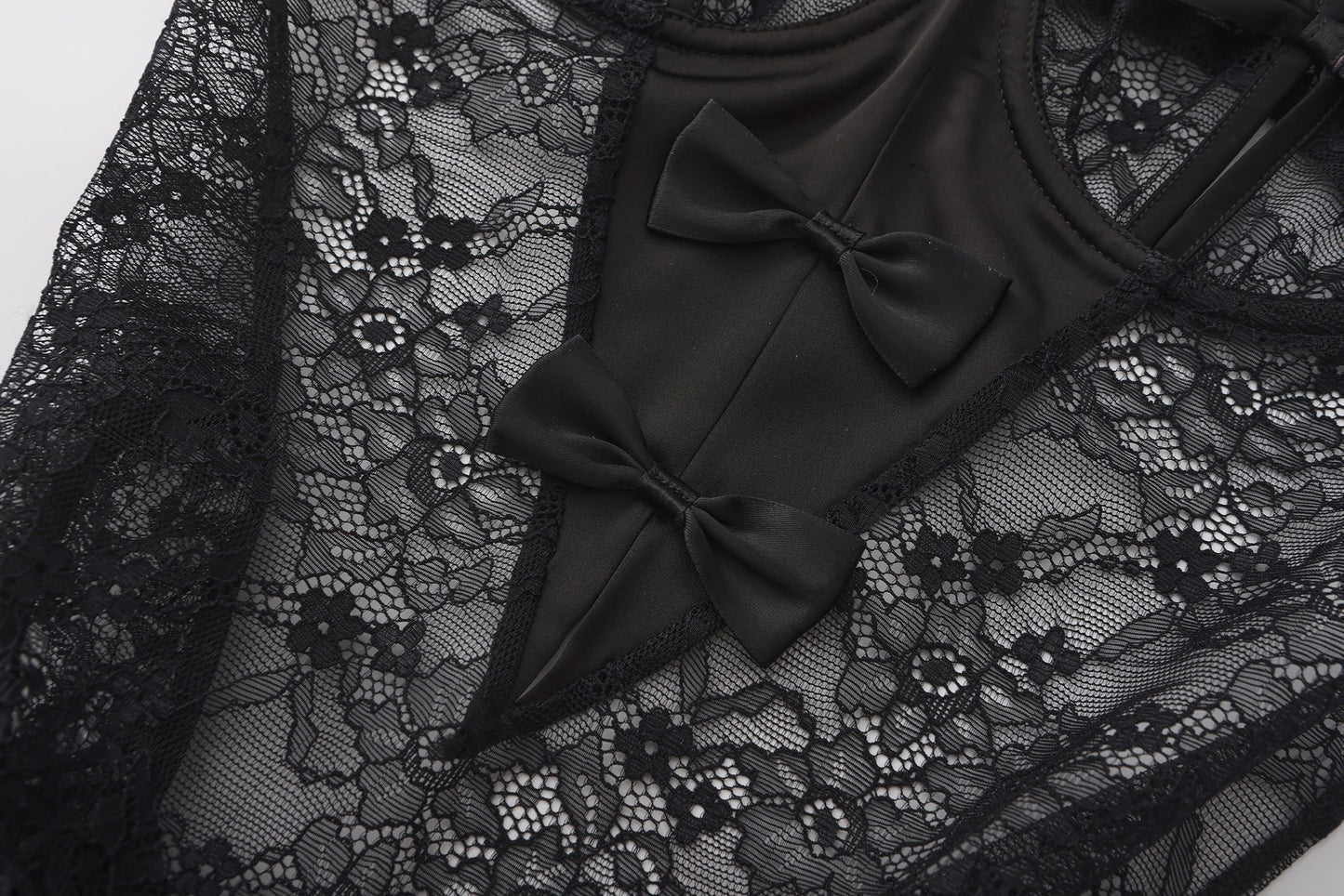 STANY Ruffle Crotchless Bodysuit