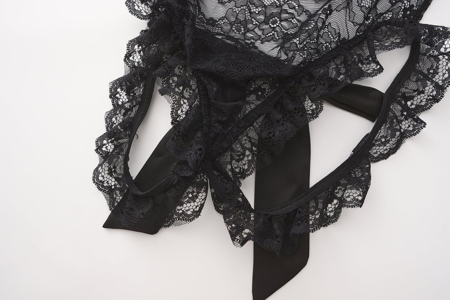 STANY Ruffle Crotchless Bodysuit