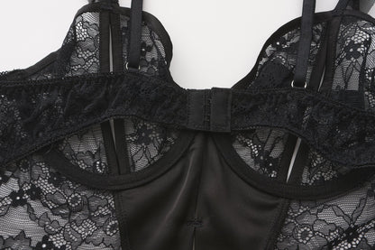 STANY Ruffle Crotchless Bodysuit