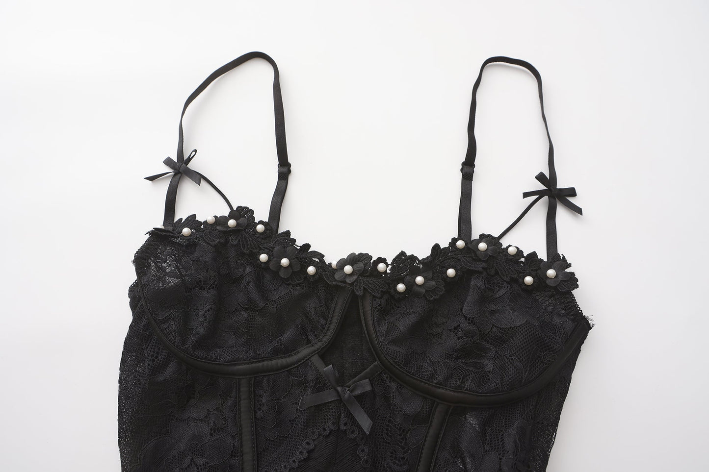 SYNIA Corset with Crotchless String Set