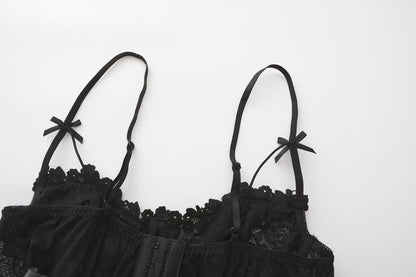 SYNIA Corset with Crotchless String Set