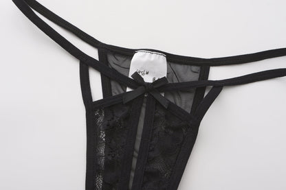 SYNIA Corset with Crotchless String Set