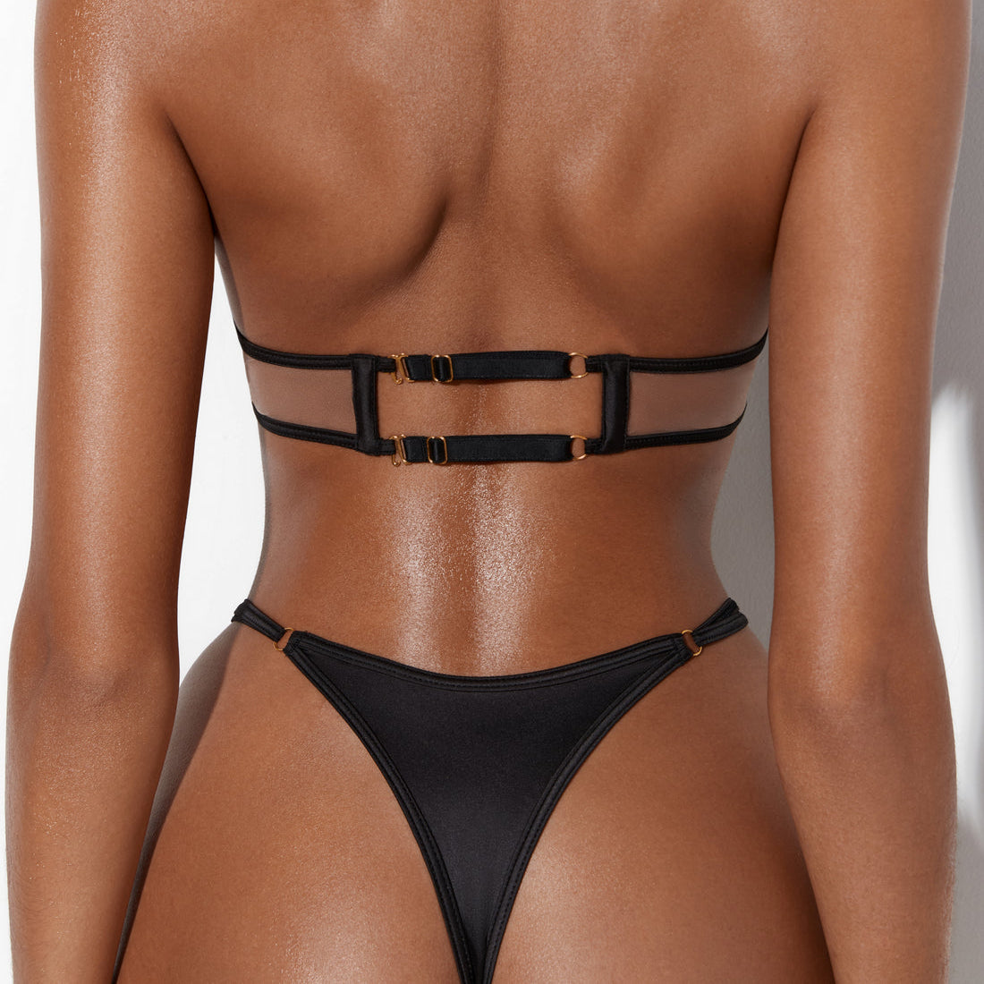 Silk Mesh Cut Lingerie Set HEMSMTH359