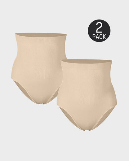 High Waist Tummy Control Shaping Brief Panty (2 Pack)