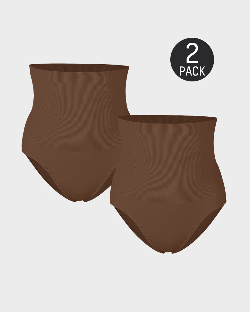 High Waist Tummy Control Brief Shaping Panty (2 Pack)