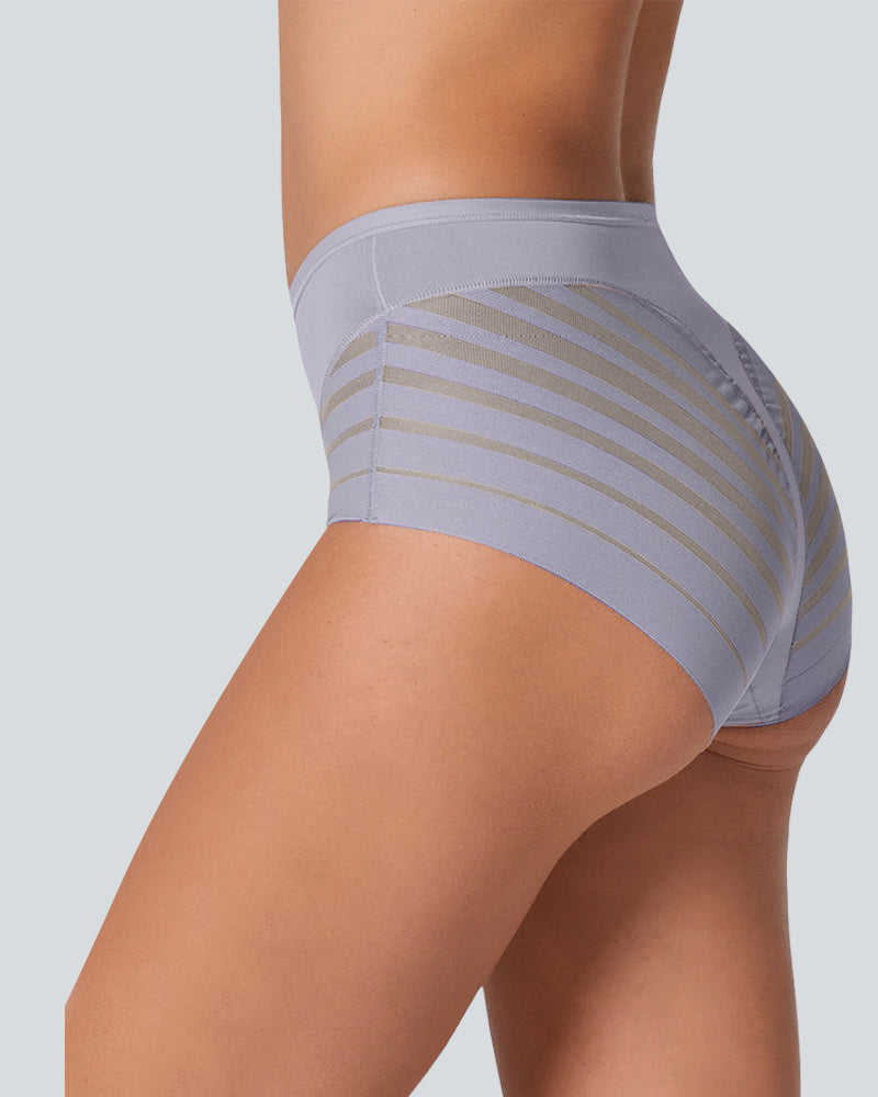 Seamless Breathable Lace Mid-Rise Panties