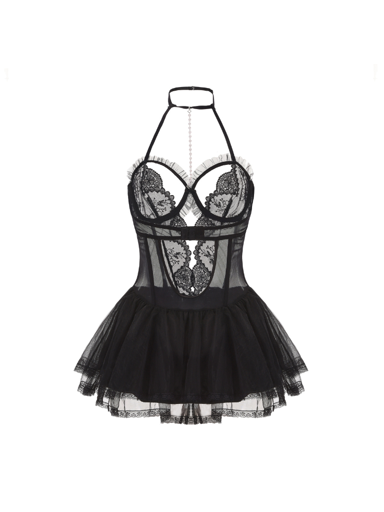 BONNIE Babydoll mini Dress Bodysuit