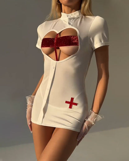 Sexy Nurses Role-Playing Dress Uniform Set