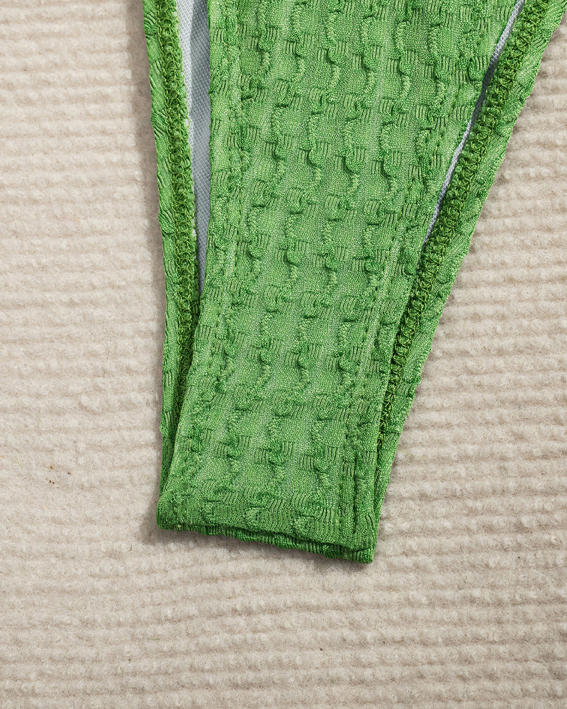 Beach Vacation Seashell Embellishments Sexy Cross-neck Halter Top Bikini Swimsuit Set