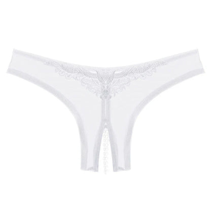 Pearl Mesh Crotchless Panty