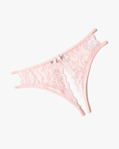 Floral Lace Panties with Bow