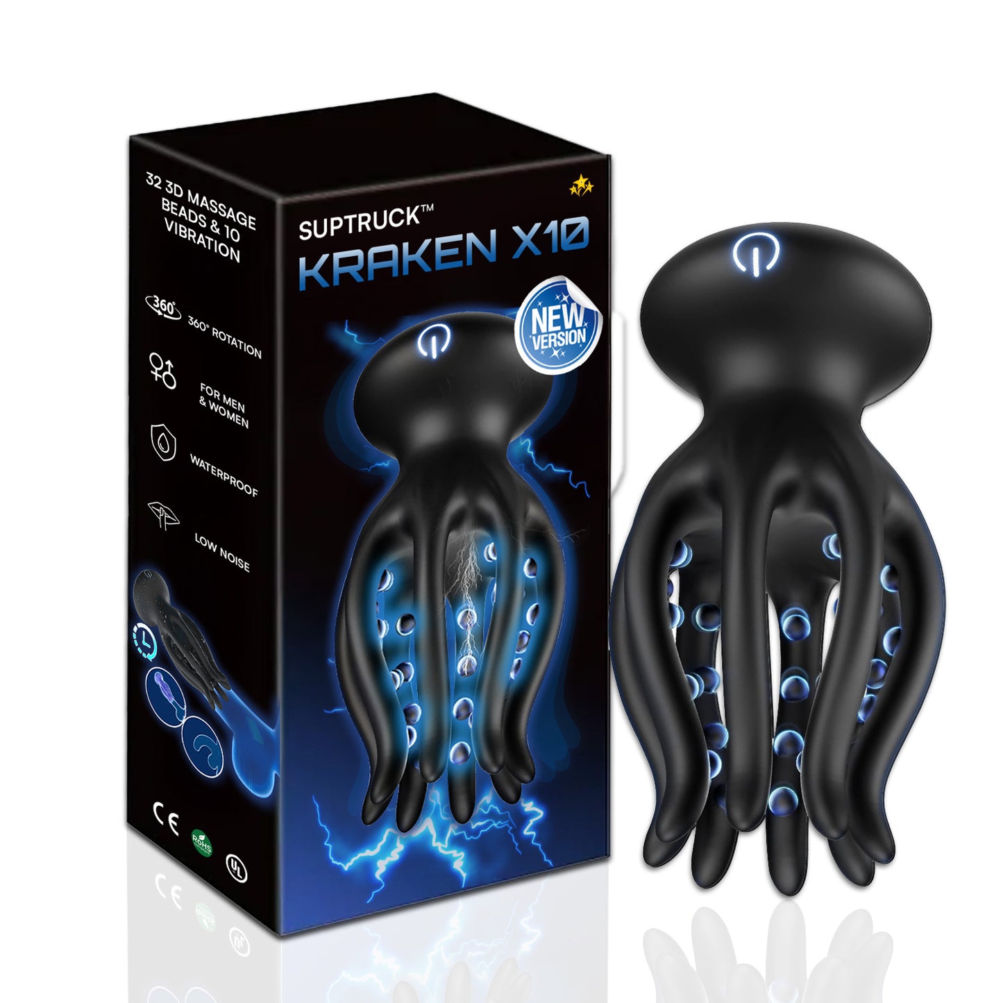 💥 2025 Limited 75% ️OFF 💦 KRAKEN Suptruck™ X10 Unisex 360° Vibrator📱 32 Massage Beads & 10 Modes
