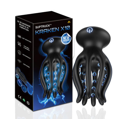 💥 2025 Limited 75% ️OFF 💦 KRAKEN Suptruck™ X10 Unisex 360° Vibrator📱 32 Massage Beads & 10 Modes