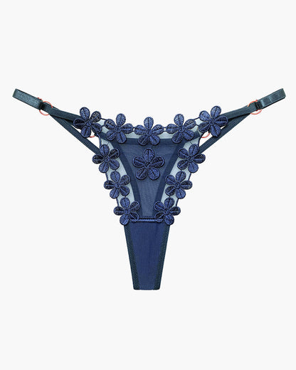 Flower Embroidery Mesh Lace Panties