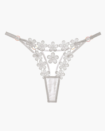 Flower Embroidery Mesh Lace Panties