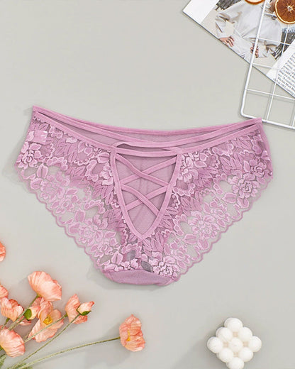THIREVA Plus Size Lace Triangle Panties