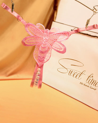 MYRELIS Perspective Pearl Crotchless Thong Panties