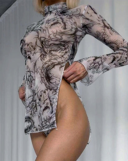 RAZARIA High Side Slit Dress