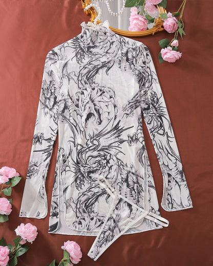 RAZARIA High Side Slit Dress