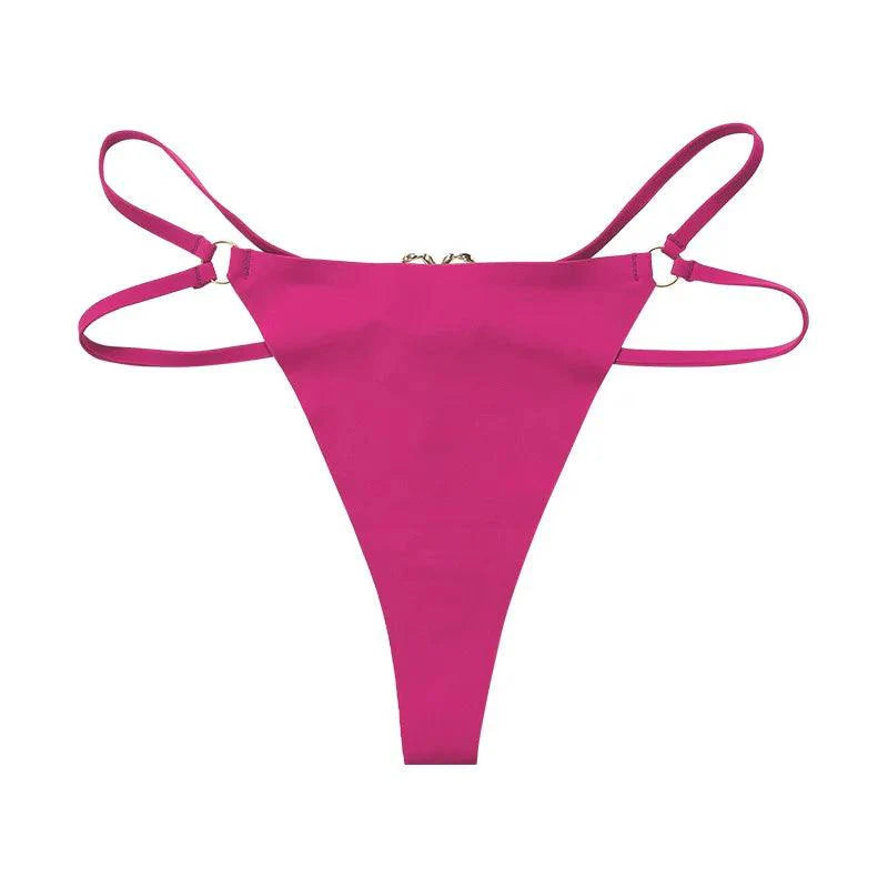 Iron Ring Sexy G-String: Ice Silk Thong Panties