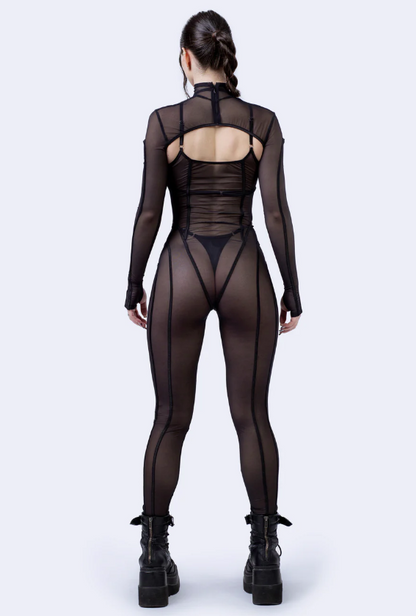 FancyStar® Rave Cut Mesh Catsuit