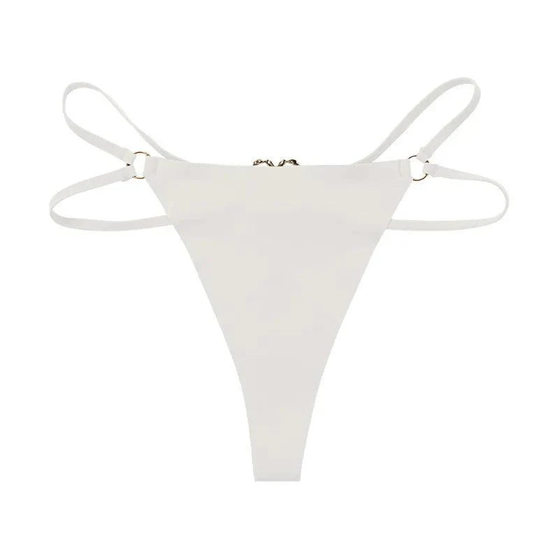 Iron Ring Sexy G-String: Ice Silk Thong Panties
