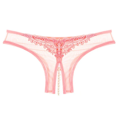Pearl Mesh Crotchless Panty