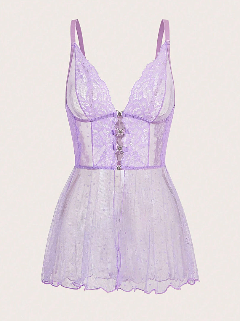 BLOMY Baby Doll Dress See Through