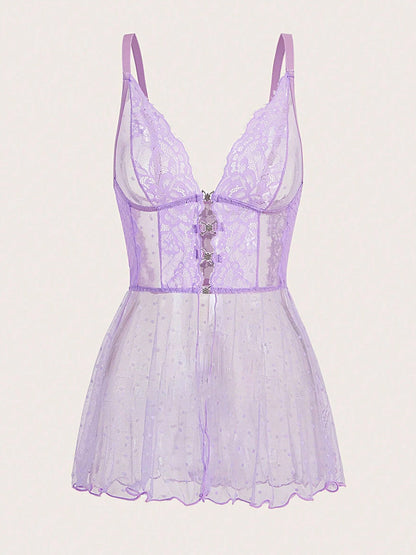 BLOMY Baby Doll Dress See Through
