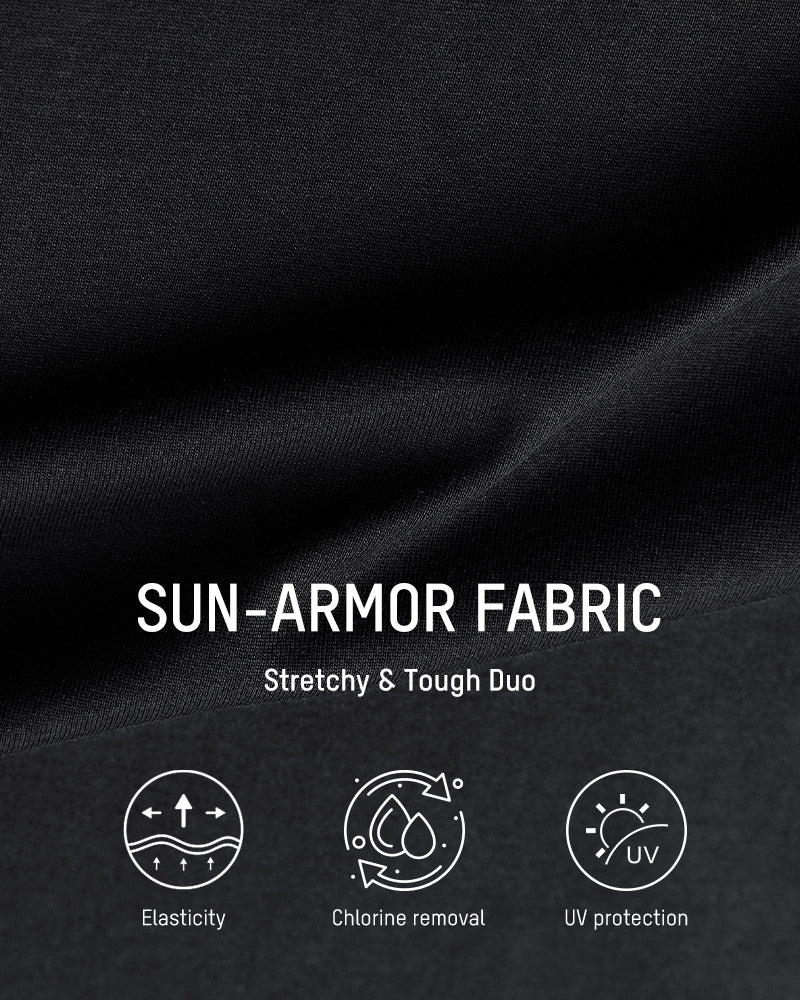 Sporty Color Block Side Slit Skirted Bikini Set